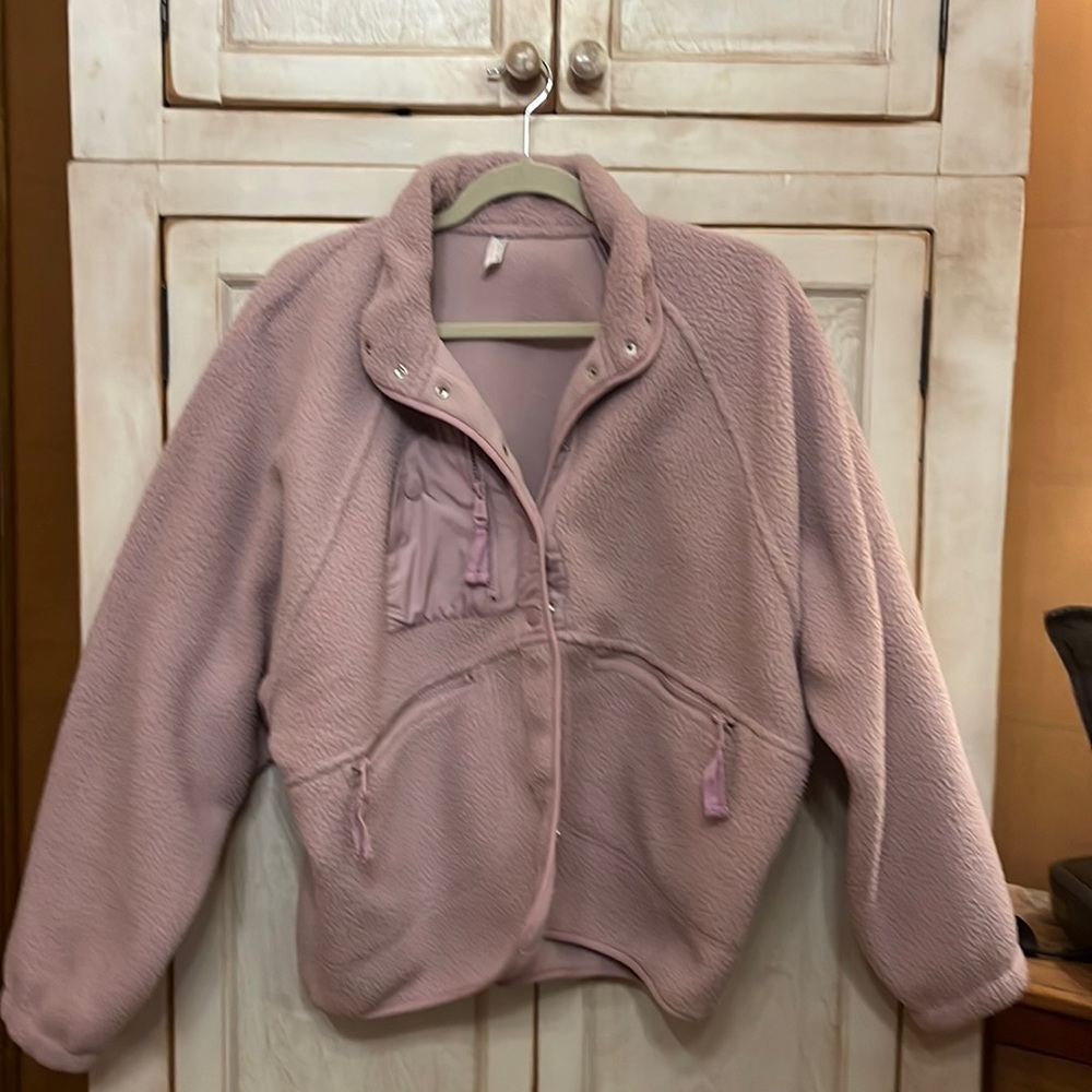 Free People Hit The Slopes Fleece Jacket Size Large in Spring Fling